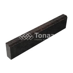 Камень бортовой БР 100.20.8, кармен с мраморной крошкой, черное основание