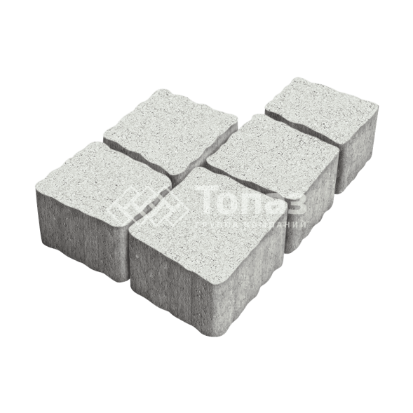 Тротуарная плитка Антик, серо-белая, 4 см