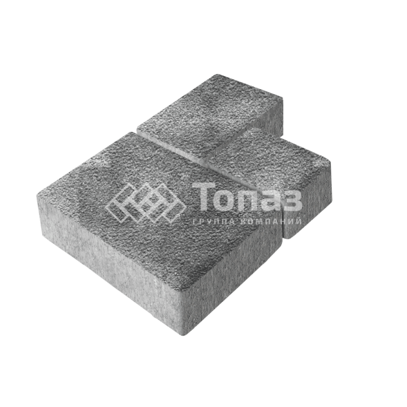 Тротуарная плитка Бергамо, антрацит на камне, 6 см