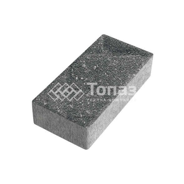 Тротуарная плитка 200х100х80, аляска черная на камне