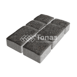 Тротуарная плитка Старый город, джафар черный, 6 см