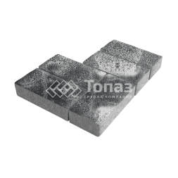 Тротуарная плитка 200х100х40, черно-белая 