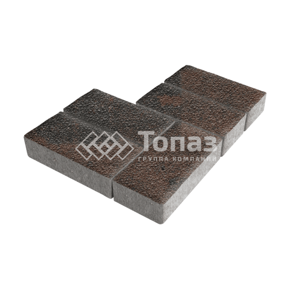 Тротуарная плитка 200х100х40, конго на камне