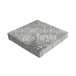 Тротуарная плитка Квадрат 500х500х70, аляска белая с гранитной крошкой