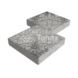 Тротуарная плитка Квадрат 500х500х70, аляска белая с гранитной крошкой