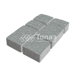 Тротуарная плитка Старый город, серая с гранитной крошкой, 4 см