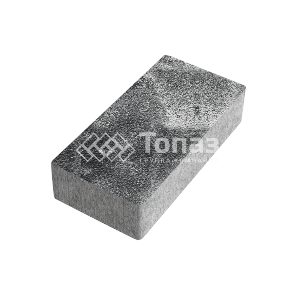 Тротуарная плитка 200х100х60, черно-белая на камне 