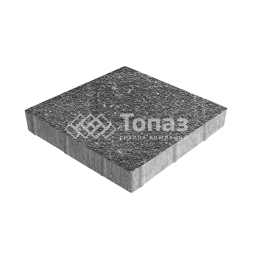 Тротуарная плитка Квадрат 500х500х70, аляска черная с гранитной крошкой