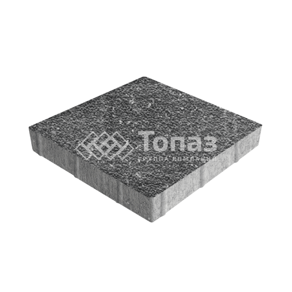 Тротуарная плитка Квадрат 500х500х70, аляска черная с гранитной крошкой