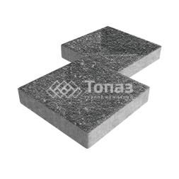 Тротуарная плитка Квадрат 500х500х70, аляска черная с гранитной крошкой