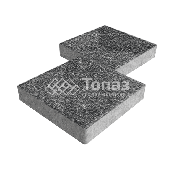 Тротуарная плитка Квадрат 500х500х70, аляска черная с гранитной крошкой