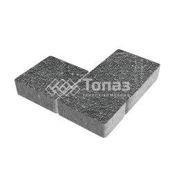 Тротуарная плитка Новый город, аляска черная с мраморной крошкой, 8 см