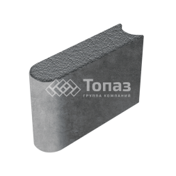 Камень бортовой БРШ 50.20.8, черный с гранитной крошкой