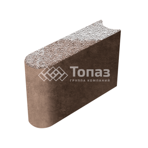 Камень бортовой БРШ 50.20.8, хаски с мраморной крошкой, коричневое основание