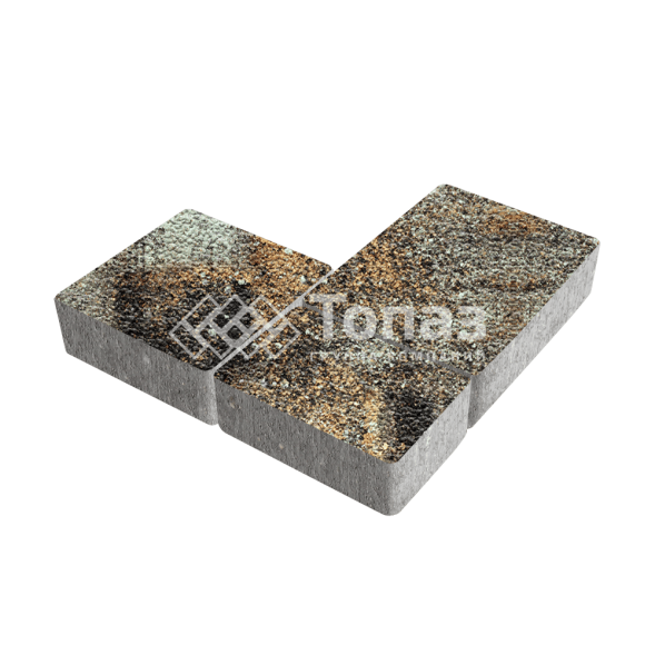 Тротуарная плитка Новый город, агат кофейный с гранитной крошкой, 4 см   