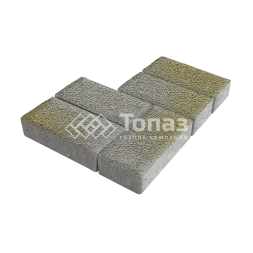 Тротуарная плитка 200х100х40, меланж на камне