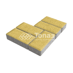 Тротуарная плитка 200х100х60, желтая