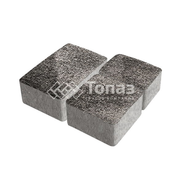 Тротуарная плитка Старый город, агат коричневый с мраморной крошкой, 6 см