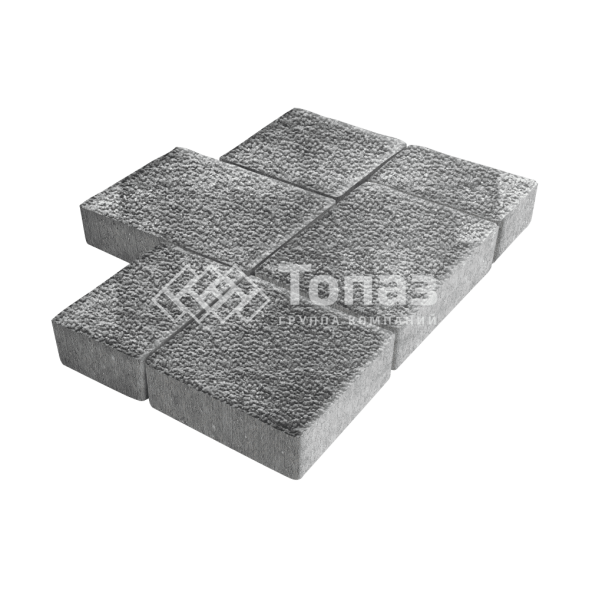 Тротуарная плитка Новый город, антрацит с мраморной крошкой, 8 см