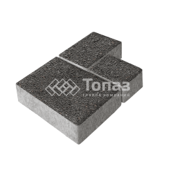 Тротуарная плитка Бергамо, джафар черный на камне, 6 см