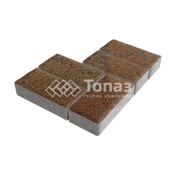 Тротуарная плитка 200х100х80, джафар оранжевый на камне