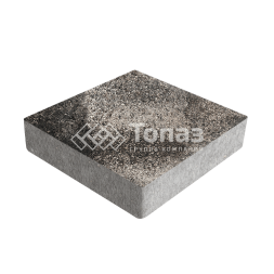 Тротуарная плитка Квадрат 200х200х60, агат коричневый