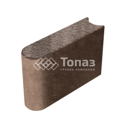 Камень бортовой БРШ 50.20.8, яшма с мраморной крошкой, коричневое основание