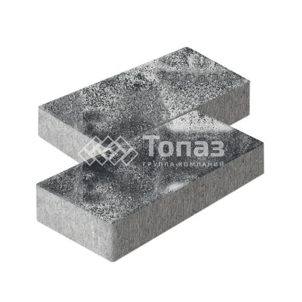 Тротуарная плитка 600х300х60, черно-белая 