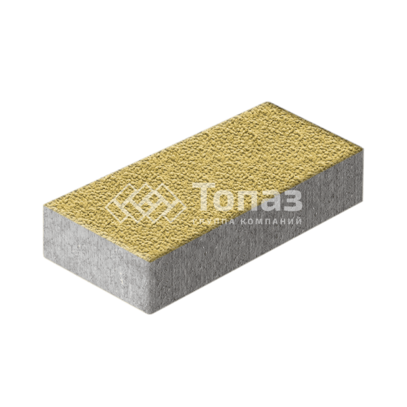 Тротуарная плитка 600х300х60, желтая с гранитной крошкой