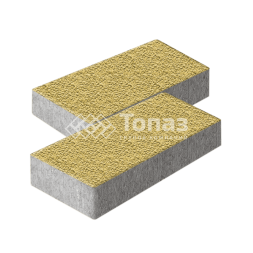 Тротуарная плитка 600х300х60, желтая с гранитной крошкой