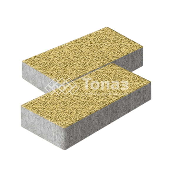 Тротуарная плитка 600х300х60, желтая с гранитной крошкой