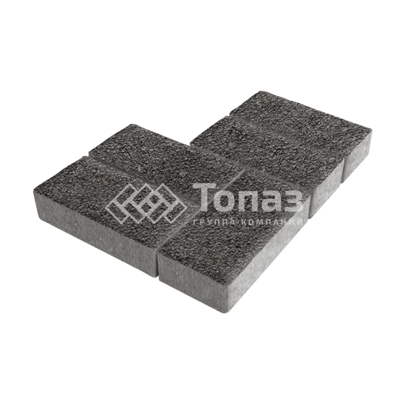 Тротуарная плитка 200х100х80, джафар черный на камне