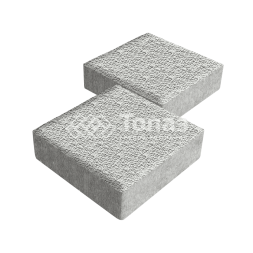 Тротуарная плитка Квадрат 200х200х60, белая с мраморной крошкой