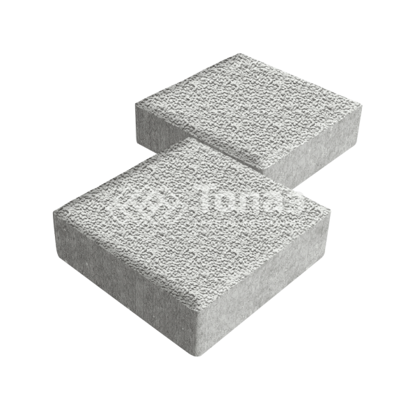 Тротуарная плитка Квадрат 200х200х60, белая с мраморной крошкой