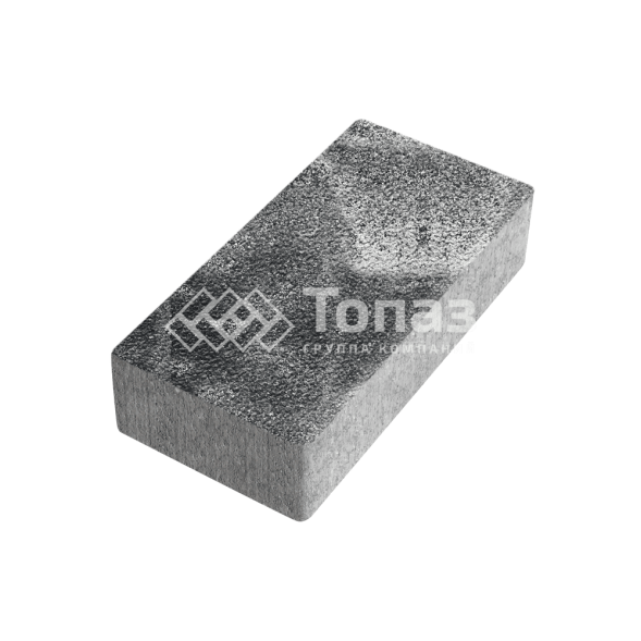 Тротуарная плитка 200х100х80, черно-белая на камне 