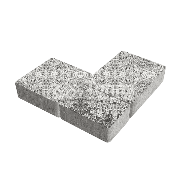 Тротуарная плитка Новый город, аляска белая, 4 см