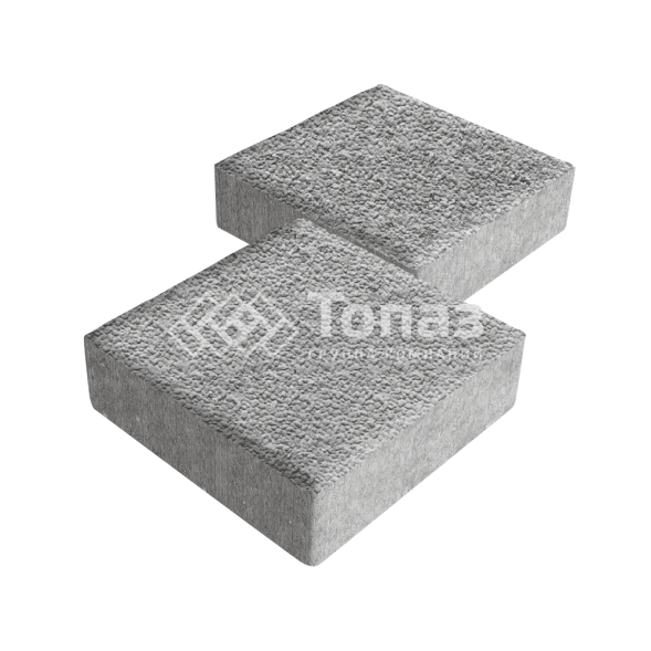 Тротуарная плитка Квадрат 200х200х40, серо-белая с гранитной крошкой