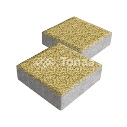 Тротуарная плитка Квадрат 200х200х60, желтая с мраморной крошкой