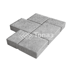 Тротуарная плитка Новый город, серо-белая, 8 см