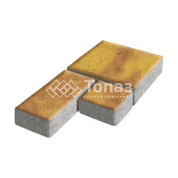 Тротуарная плитка Рубико, шафран, 4 см  