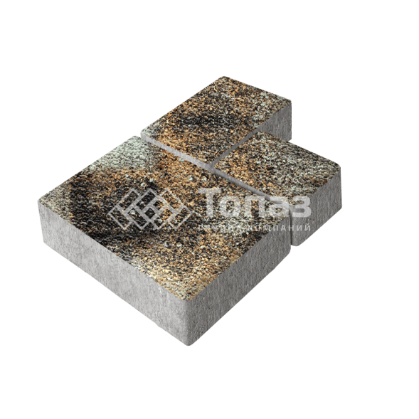 Тротуарная плитка Бергамо, агат кофейный с гранитной крошкой, 6 см   