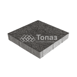 Тротуарная плитка Квадрат 500х500х70, джафар черный с гранитной крошкой