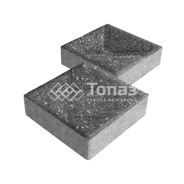 Тротуарная плитка Квадрат 200х200х60, аляска черная