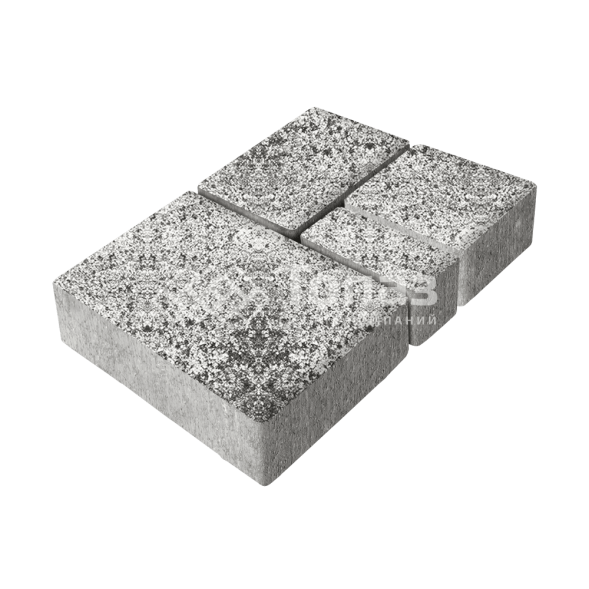 Тротуарная плитка Мюнхен, аляска белая, 4 см