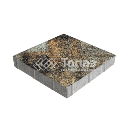 Тротуарная плитка Квадрат 500х500х70, агат кофейный с гранитной крошкой   