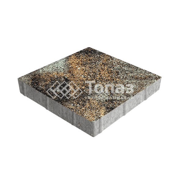 Тротуарная плитка Квадрат 500х500х70, агат кофейный с гранитной крошкой   