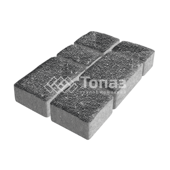 Тротуарная плитка Старый город, аляска черная с гранитной крошкой, 4 см