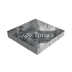 Тротуарная плитка Квадрат 500х500х70, черно-белая 