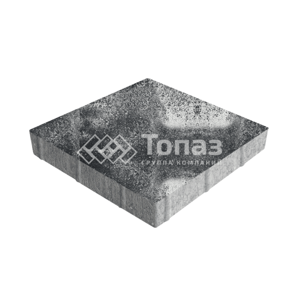 Тротуарная плитка Квадрат 500х500х70, черно-белая 