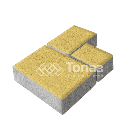 Тротуарная плитка Бергамо, желтая, 6 см